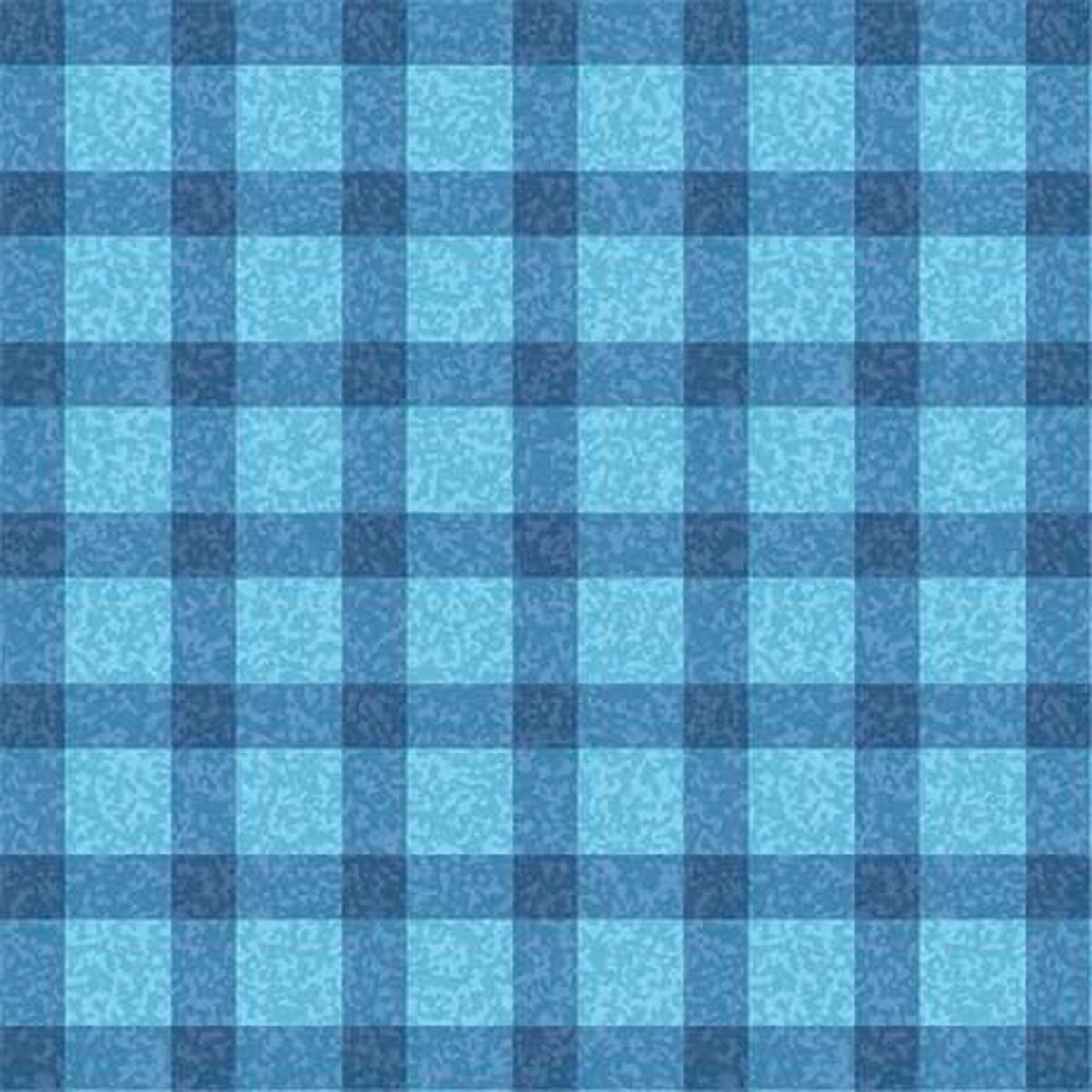 Abra-Cat-Dabra Plaid Blue Gina Jane Lee Quilting Treasures Cotton Fabric QT-29668-B 1/2