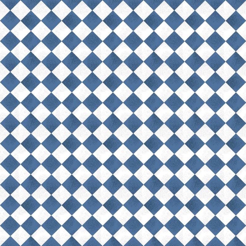 A Place To Call Home Check Blue White Grace Violet Henry Glass Cotton Fabric HG-1428-70