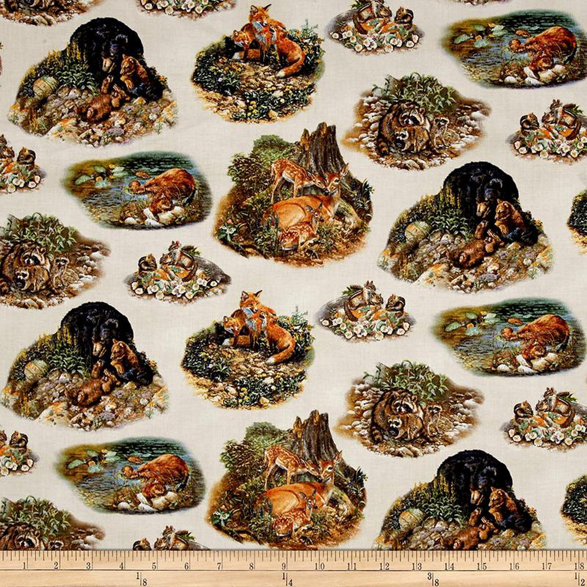 Woodland Families Scenic Earth Elizabeth8217s Studio Cotton Fabric