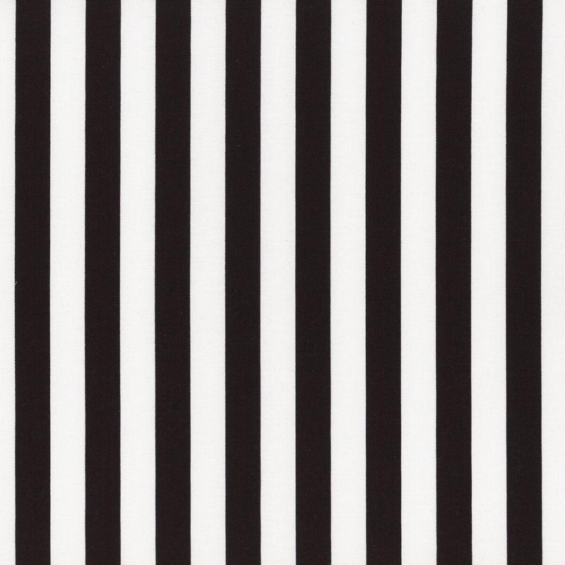 1/2" Stripes Black Riley Blake Designs Cotton Fabric RB-C530-110 Black