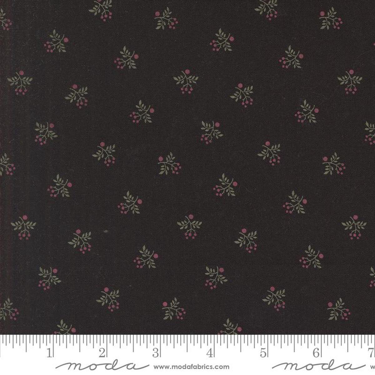 A Vintage Christmas Holly Blenders Black Kansas Troubles Quilters Moda Cotton Fabric MD-9787-18 1/2