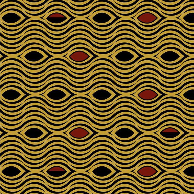 African Heritage African Waves Yellow David Textiles Cotton Fabric DX-2123-0C-1 Yellow