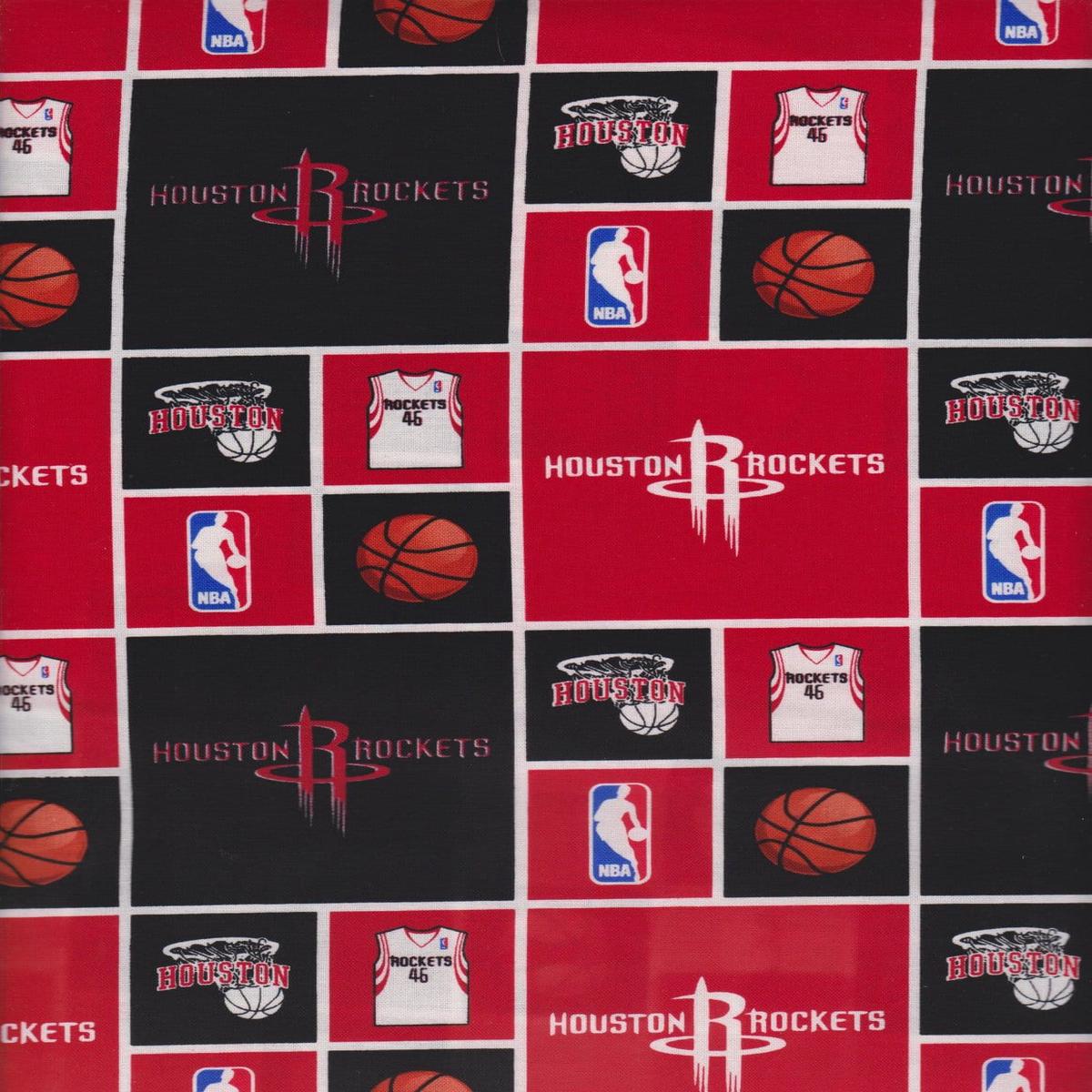 (SOLD PER BOLT) Houston Rockets NBA Basketball Camelot Fabrics Cotton Fabric ROKTS-020-FB