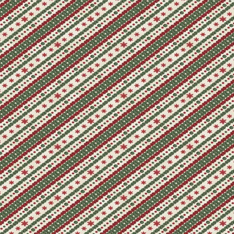 Woodland Snowmen Ticking Stripe Multi Danielle Leone Wilmington Prints Cotton Fabric WP-3017-27741-237
