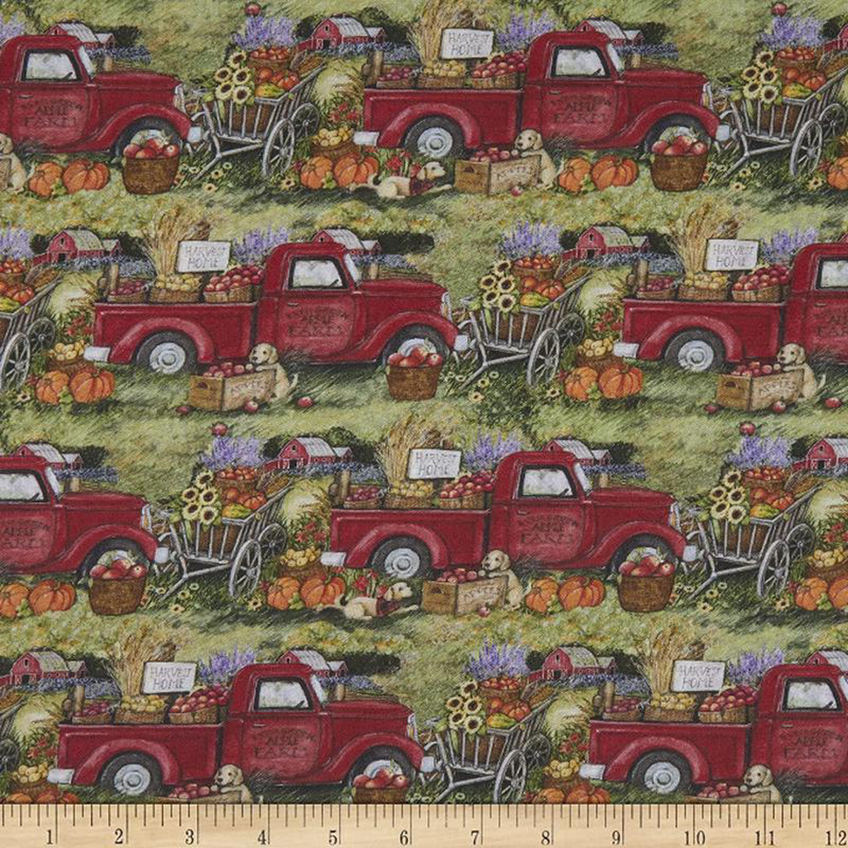 (SOLD PER BOLT) Harvest Truck Pumpkins 2022 Springs Creative Cotton Fabric SC-77523-FB