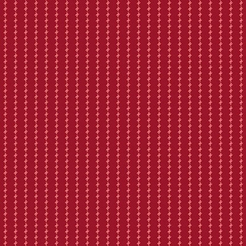 Winter Joy Stripe Red Hannah West Henry Glass Cotton Fabric HG-2859-88