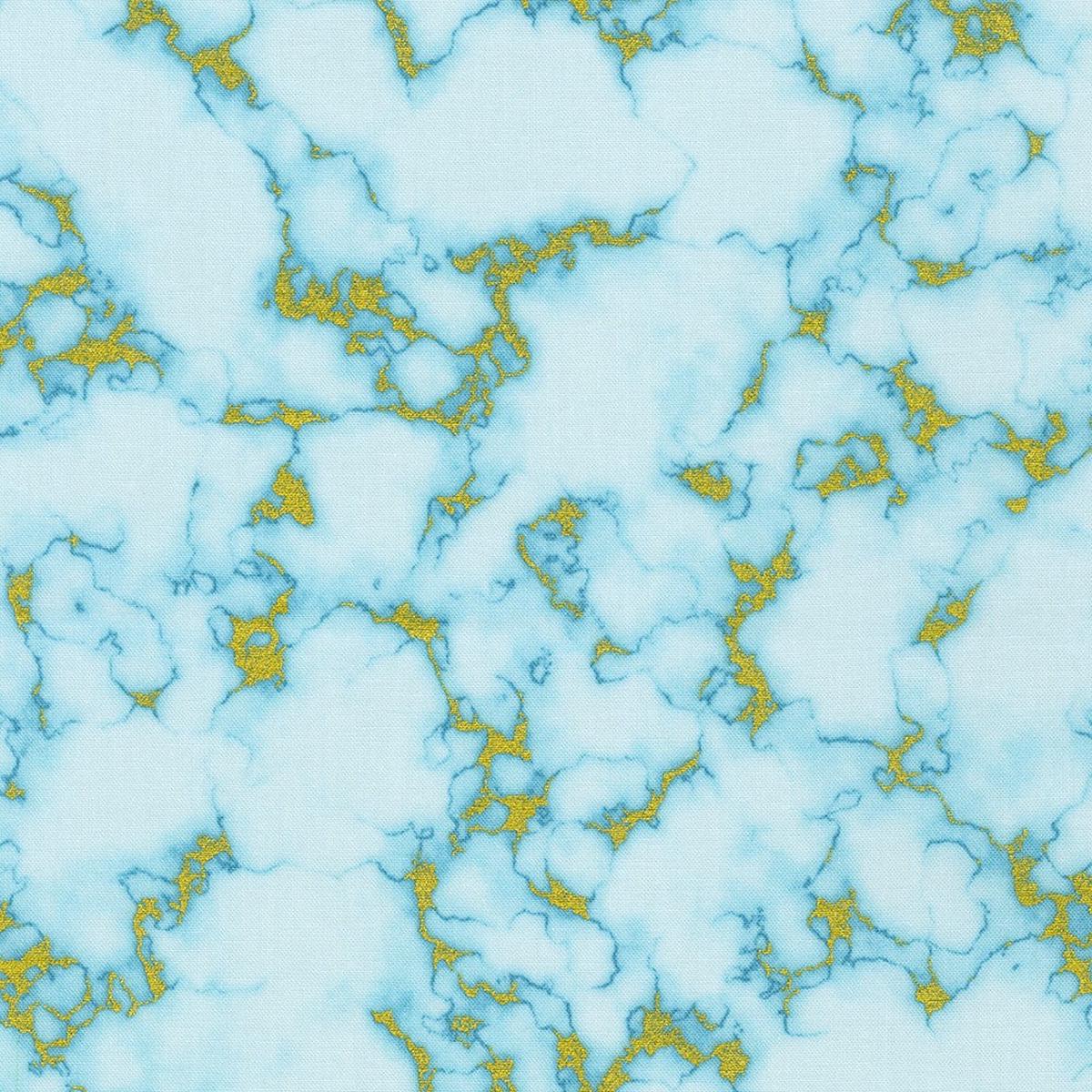 Wishwell Silverstone Marble Metallic Cloud Blue Vanessa Lillrose & Linda Fitch Robert Kaufman Cotton Fabric