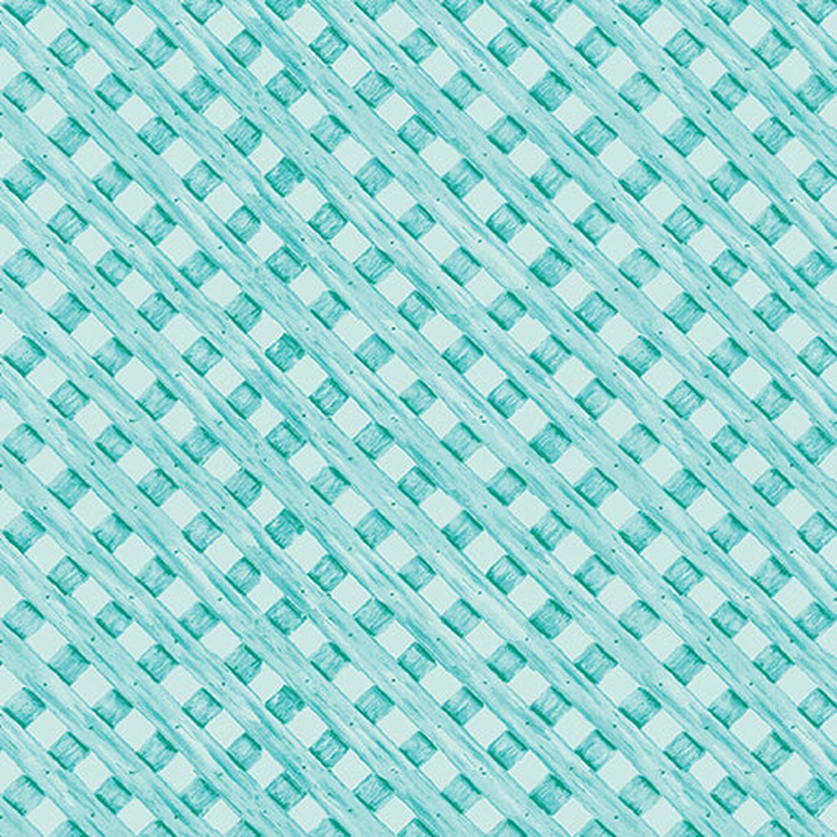 A Painted Garden Trellis Teal Lorraine Turner Benartex Cotton Fabric