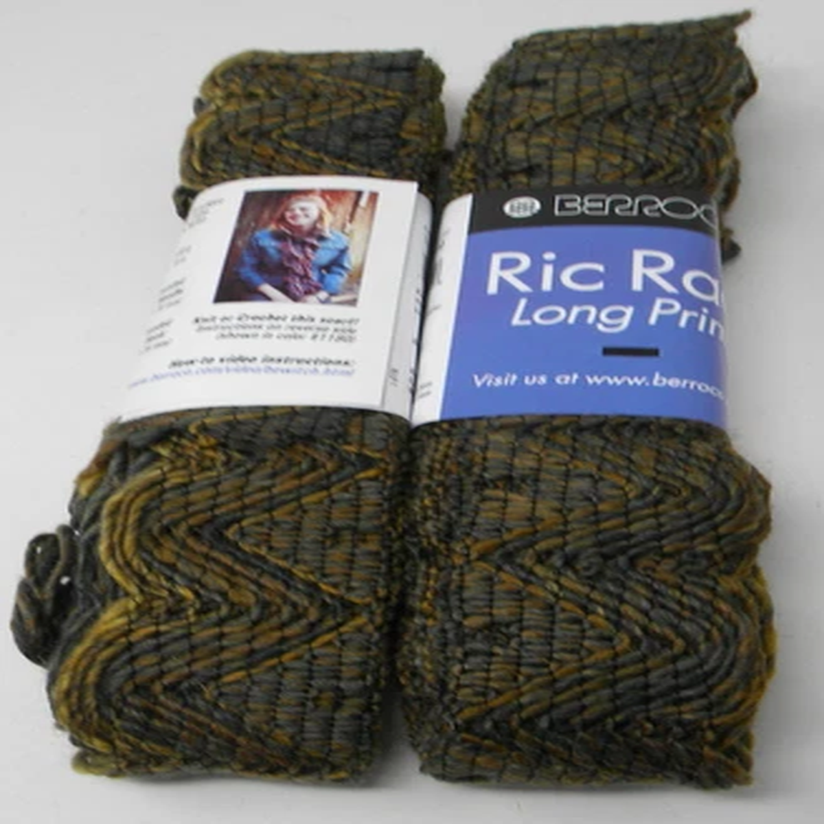 2 Skeins Berroco Ric Rac 1175 Browns Gold Yarn Discontinued