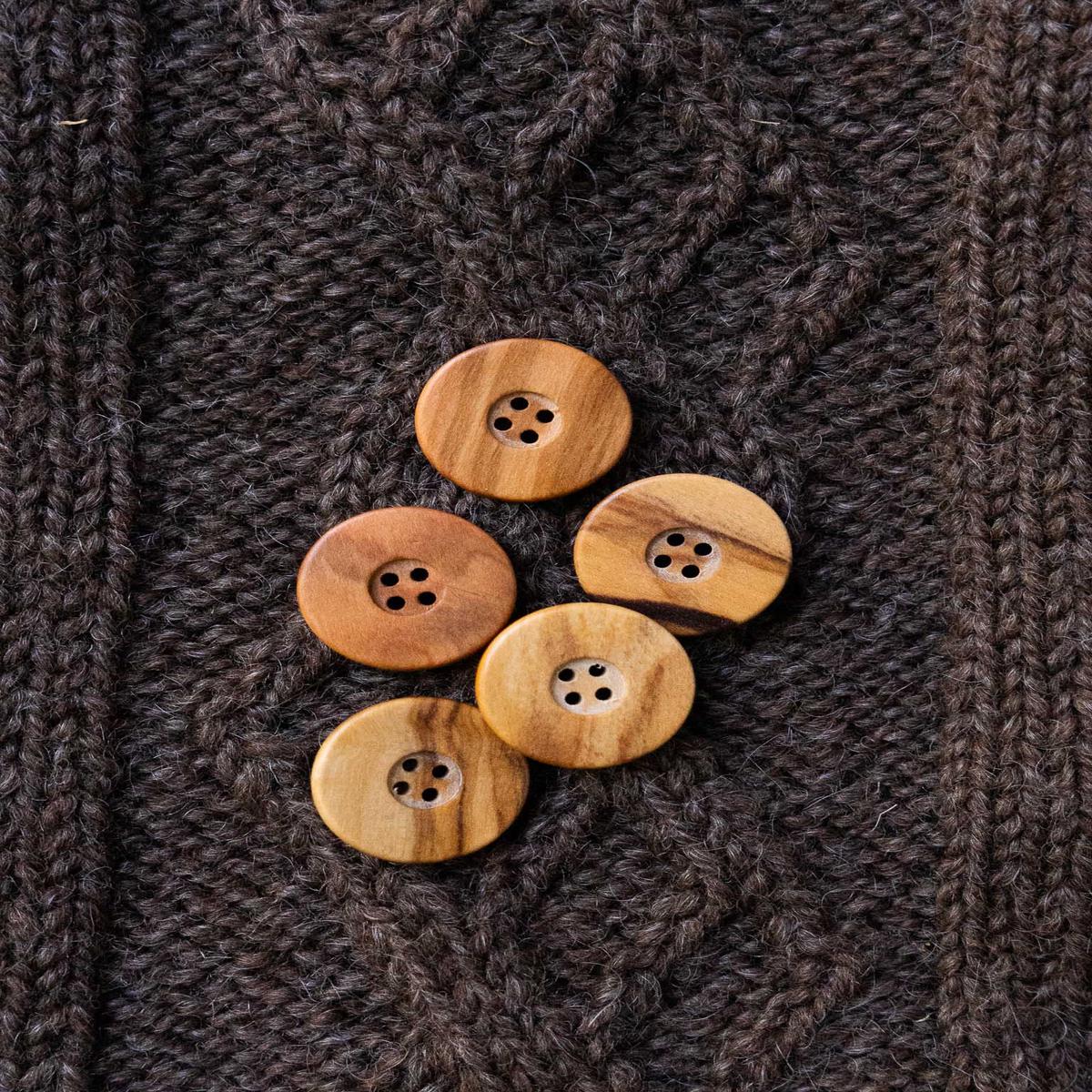 Maple 21mm Wooden Button