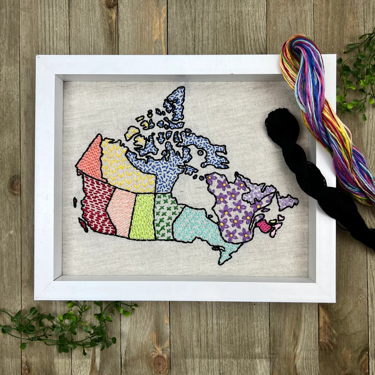 Map of Canada - i heart stitch art