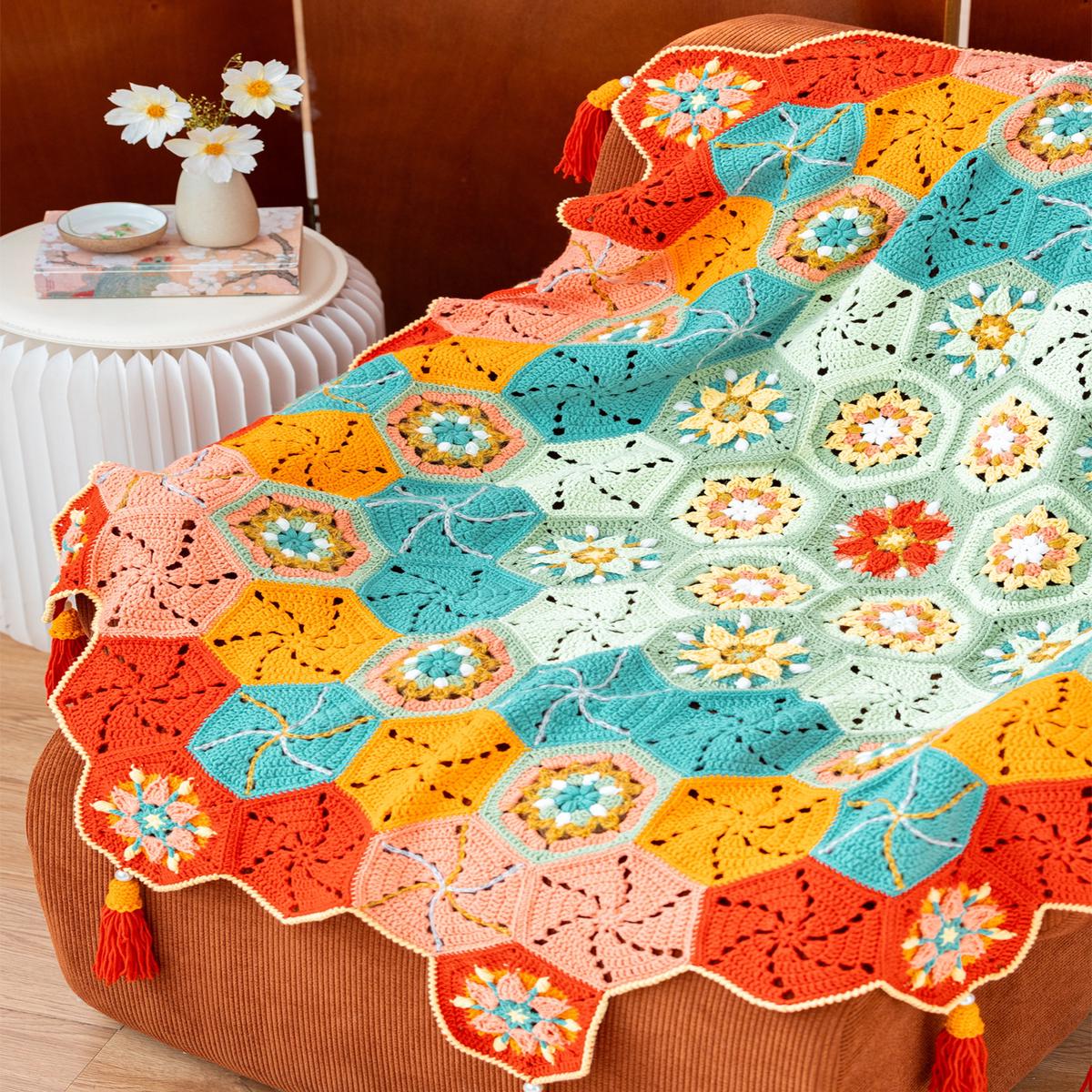 Brilliant Stars Blanket Crochet Pattern