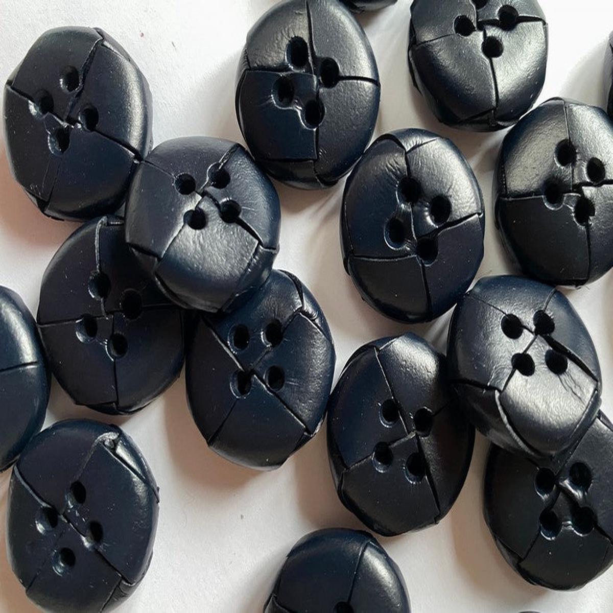 Woven Leather Buttons  (20mm)