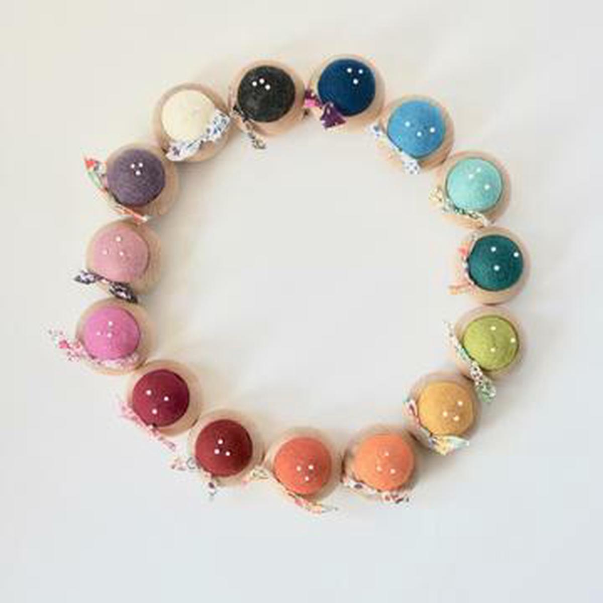 Turned Wood Pincushions