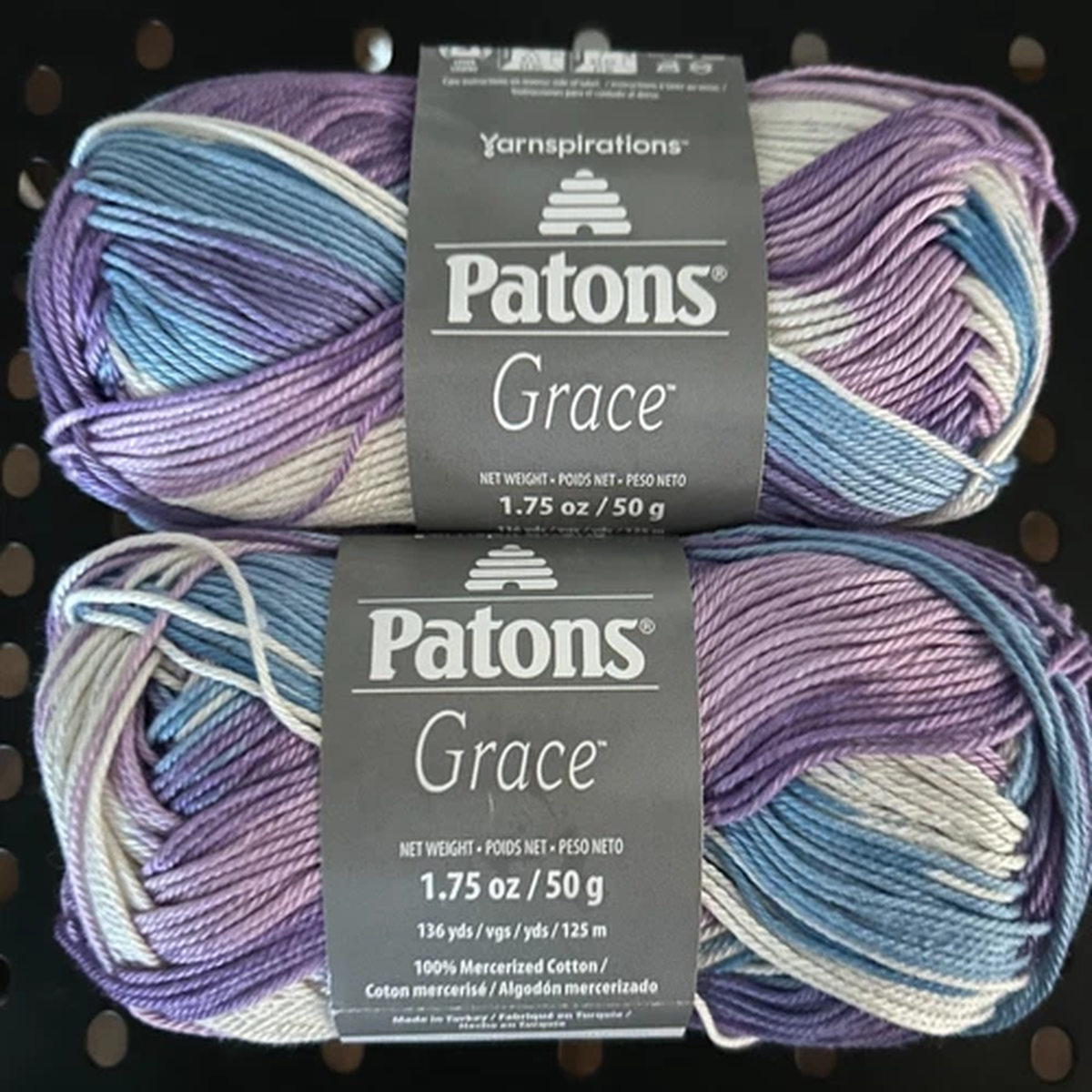Yarnspirations Grace Lavender 2 Skeins 1.75oz/136yds