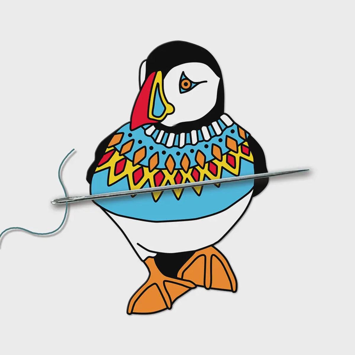 Woolly Puffin Needleminder