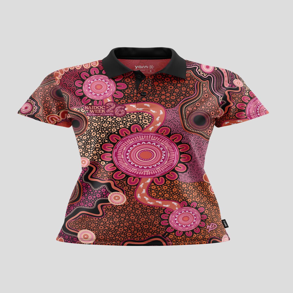 Celebration Through Generations NAIDOC 2026 Women's Fitted Polo Shirt