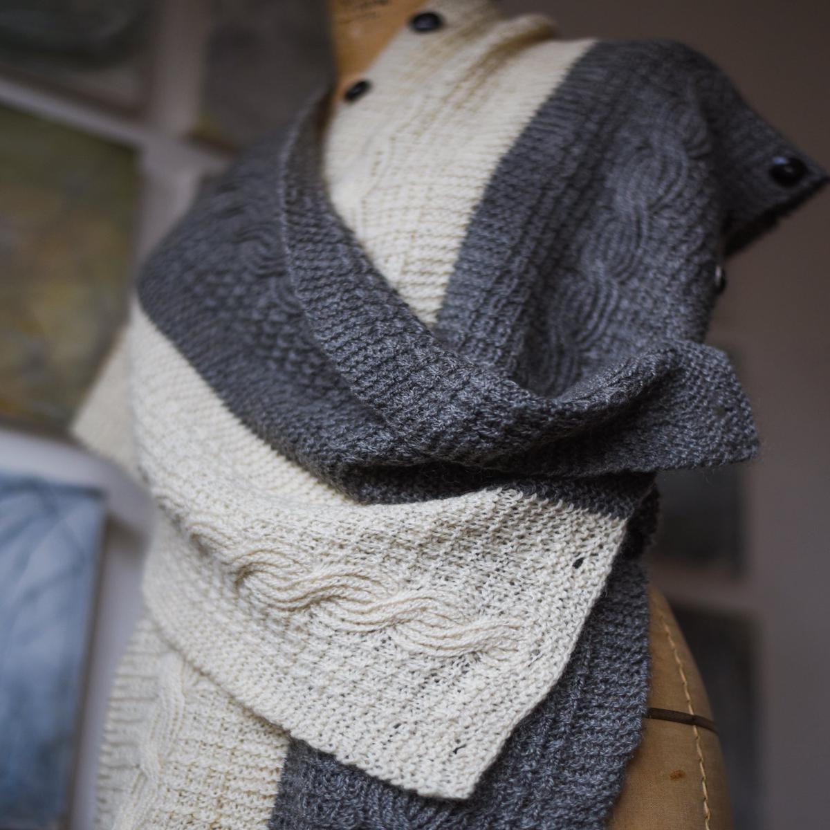 Snow Tire Poncho Wrap knitting pattern