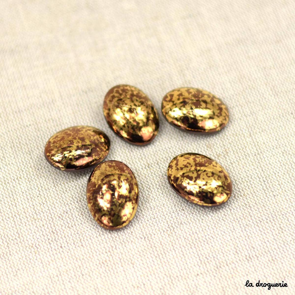 Button Avenue Montaigne 27 x 20 mm - Gold/Bronze