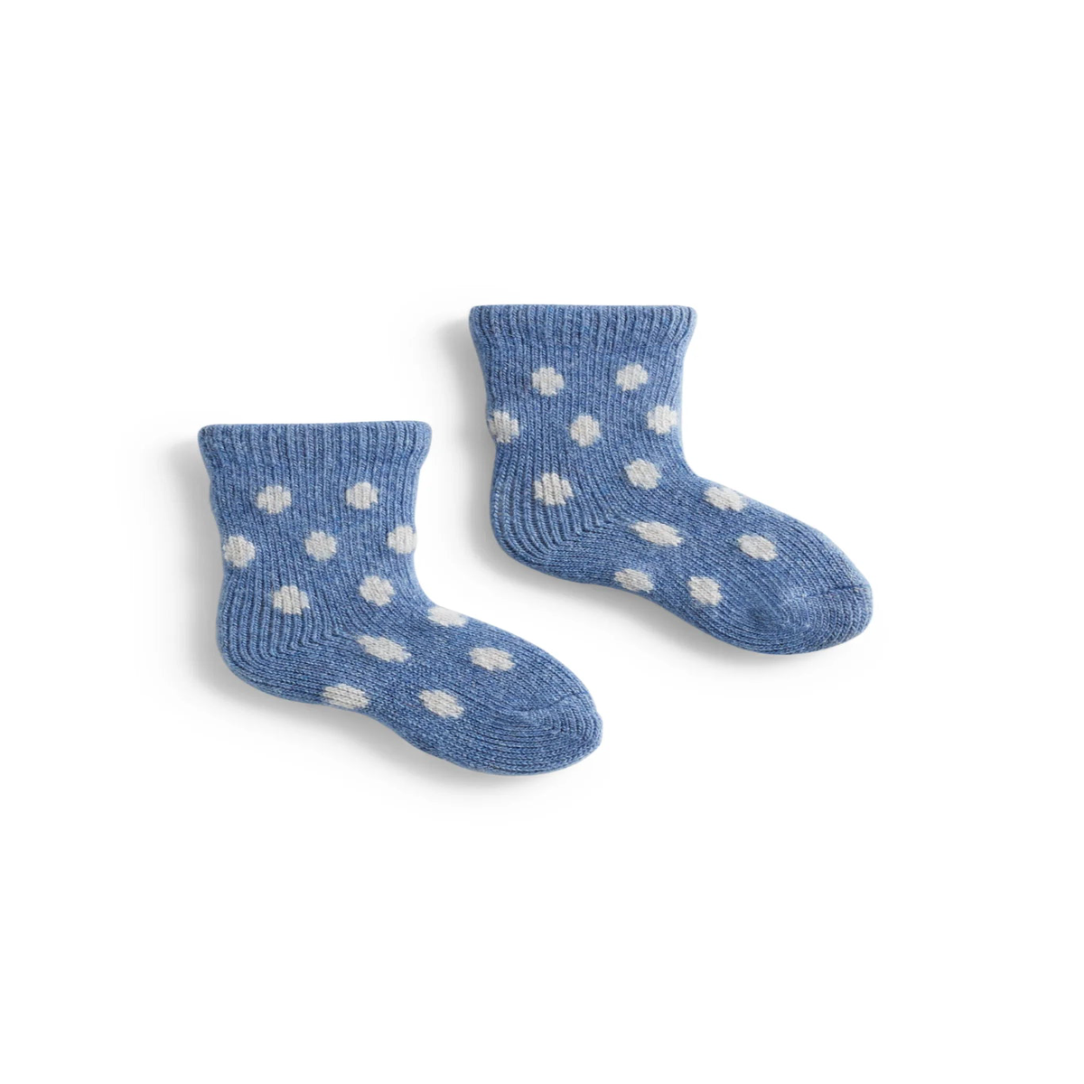 lisa b. - Baby dot wool cashmere socks - Chambray