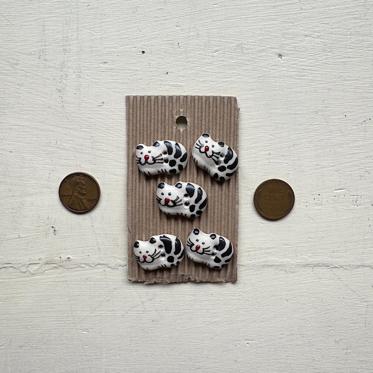 Black & White Cats Buttons