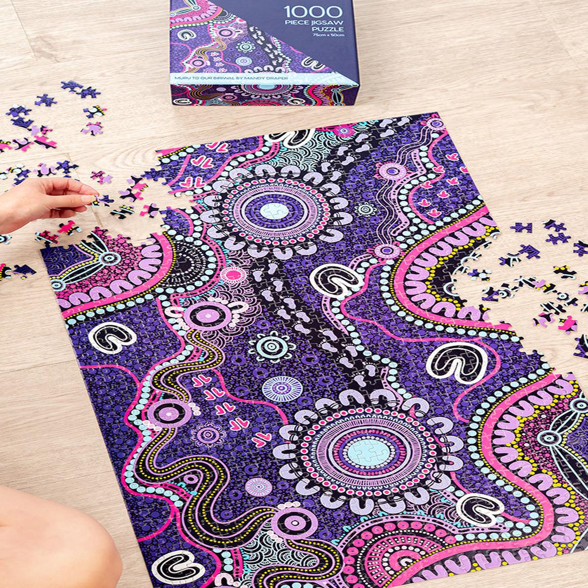 Muru To Our Biriwal (Pathway To Our Future) 1000 Piece Indigenous Artwork Puzzle