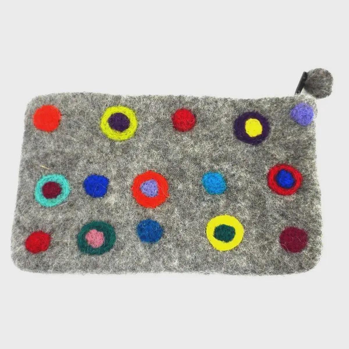 Polka Dots Felt Notions Bag