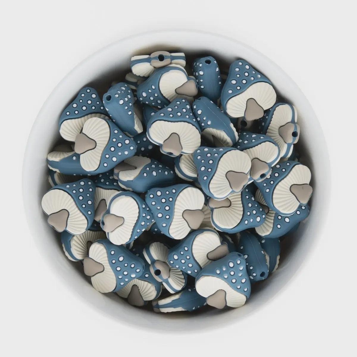 Blue Mushroom Stitch Stoppers (Individual)