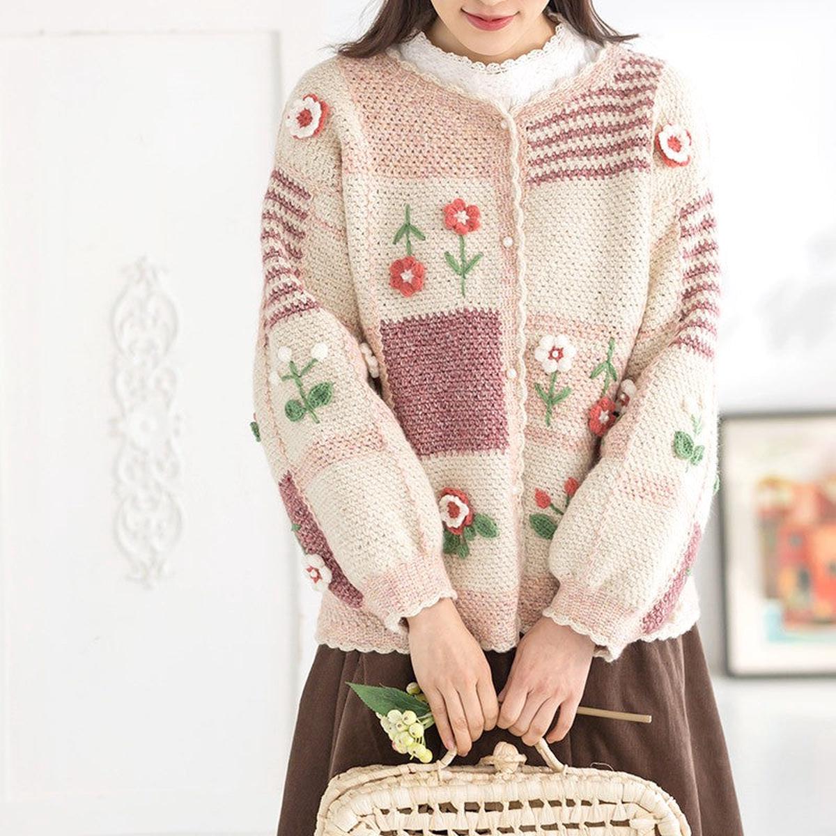 Grace Vintage Cardigan Crochet Yarn Kit
