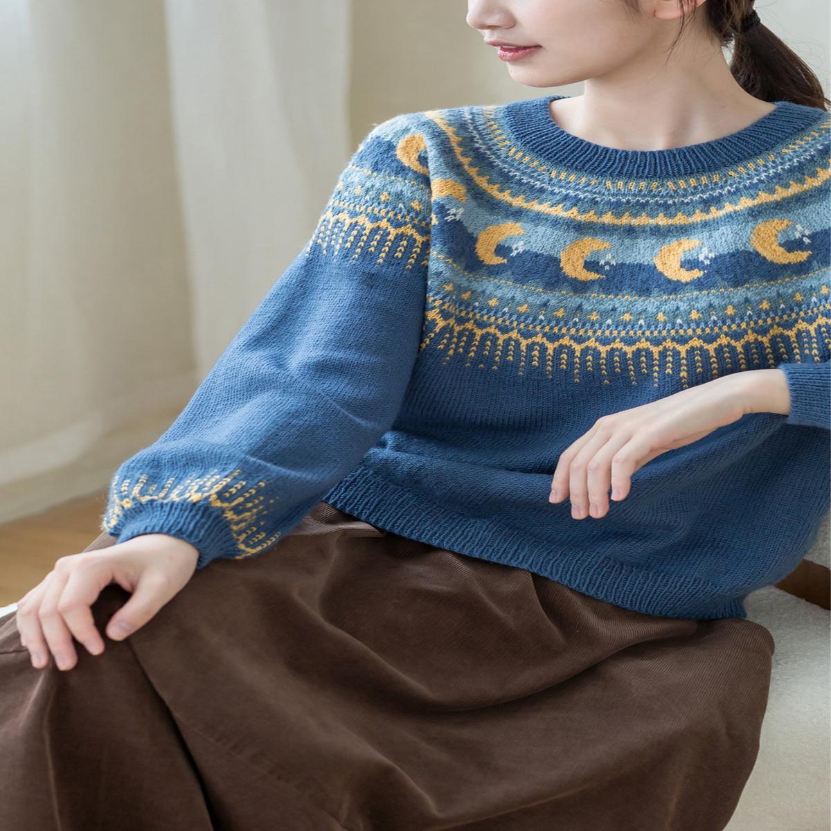 Star Moon Knit Pattern
