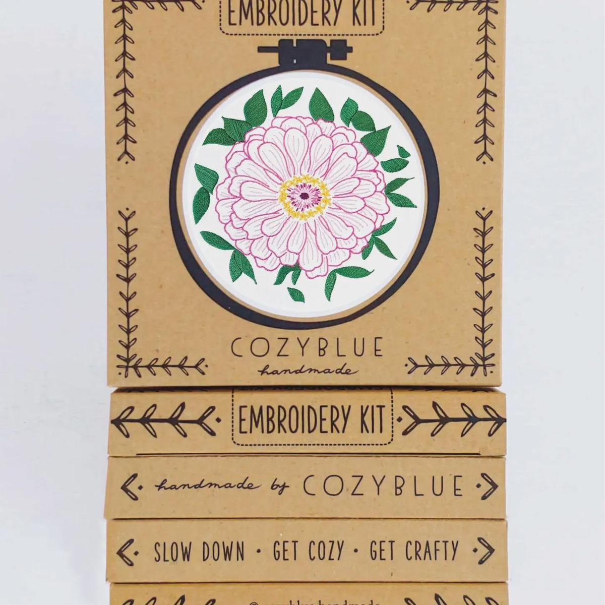 Zinnia Embroidery Kit