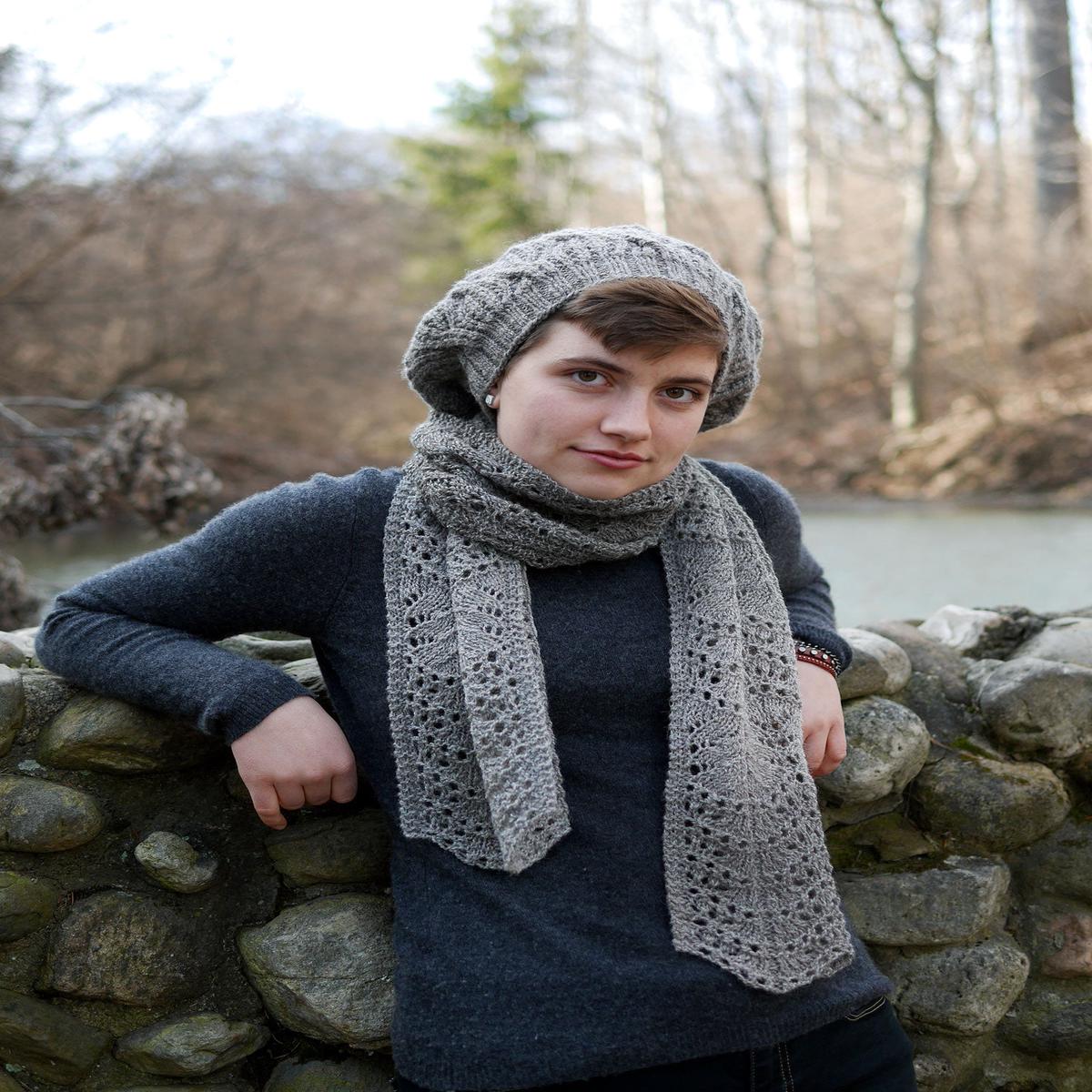 Magnolia Walk Scarf and Stole knitting pattern