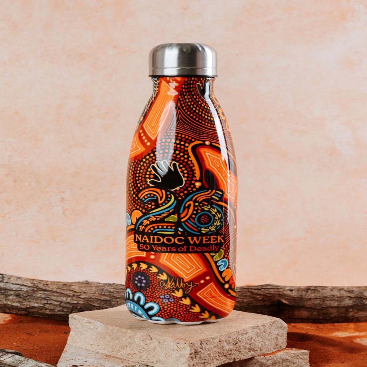 Gadi NAIDOC 2026 Vacuum Insulated Double Walled Stainless Steel Water Bottle