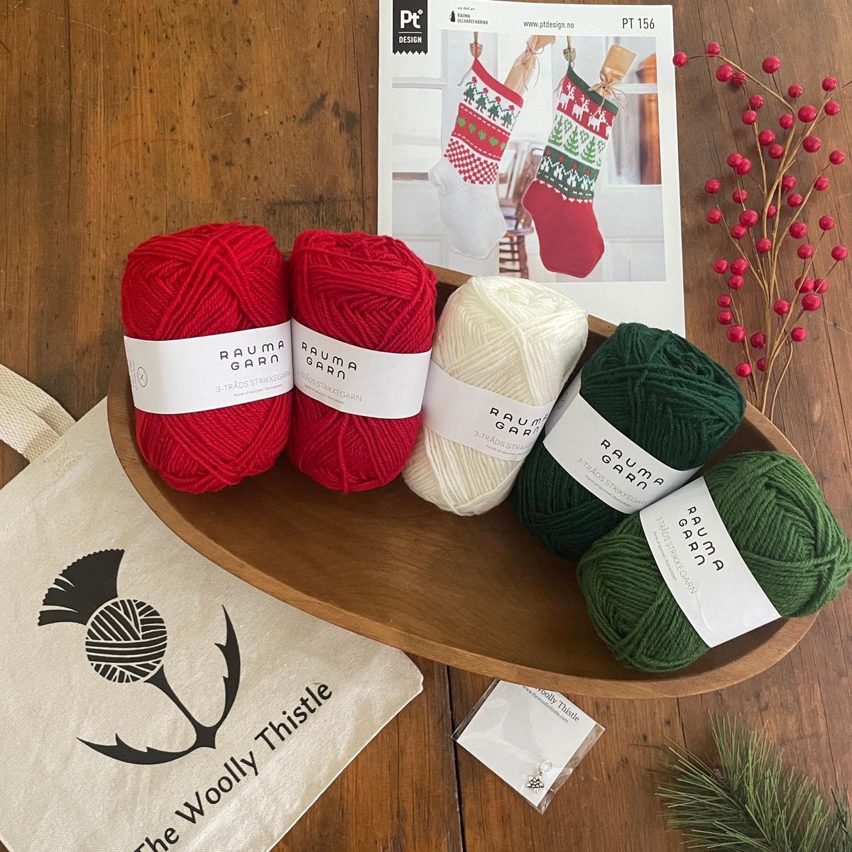 Christmas Stocking Kit with Rauma Strikkegarn