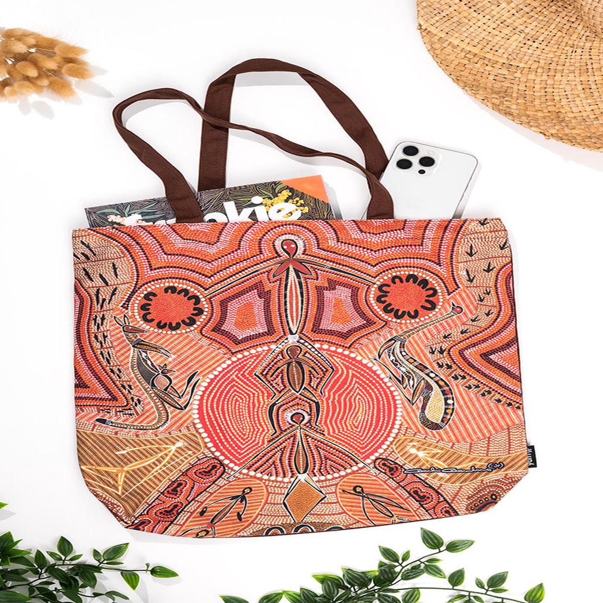 Leaving Footprints Premium Canvas Full Print Tote Bag