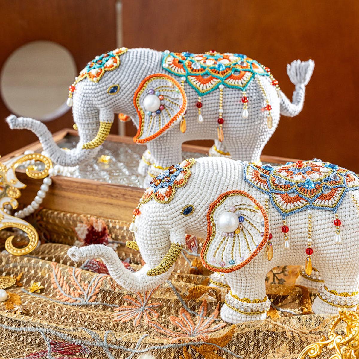 Prosperity Majestic Elephant Crochet Yarn Kit US Warehouse