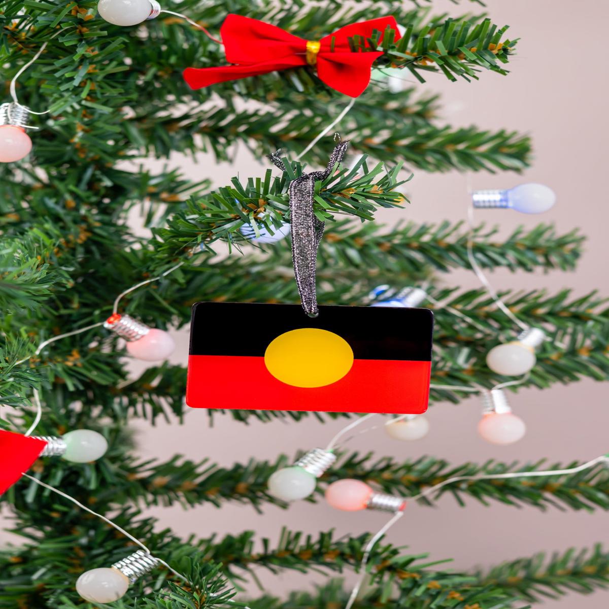 "Raise The Flag" Aboriginal Flag Acrylic Ornament