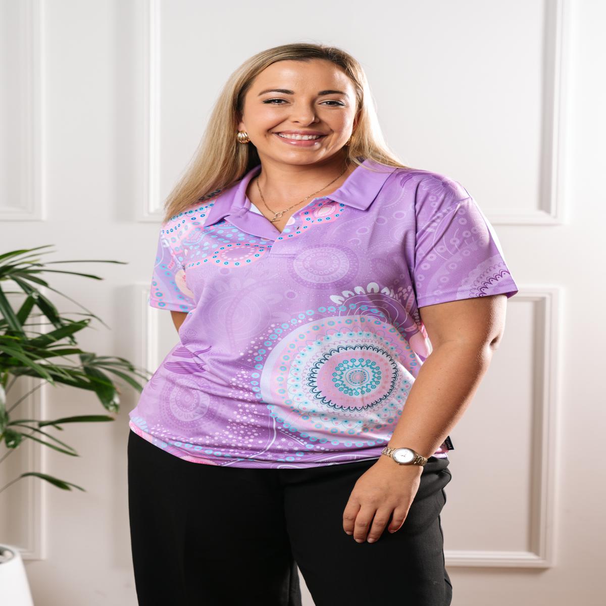 (Bulk) Paths That Brought Us Here Essence NAIDOC 2026 Women's Fitted Polo Shirt