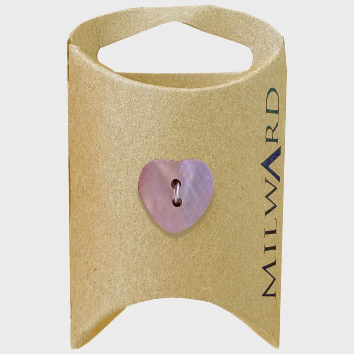 Shell Heart Buttons / Pink (15mm)