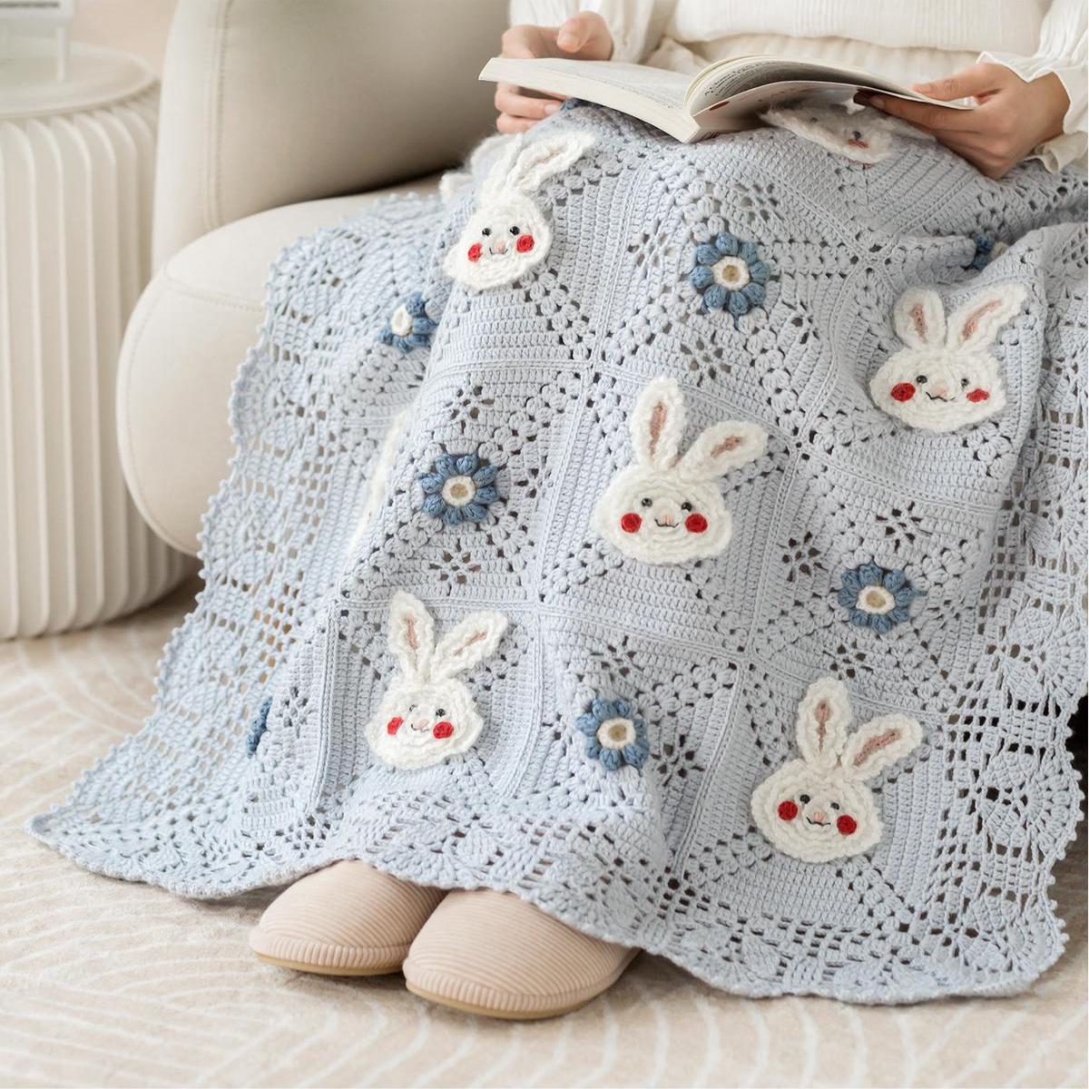 Bunny Patchwork Blanket Crochet Pattern