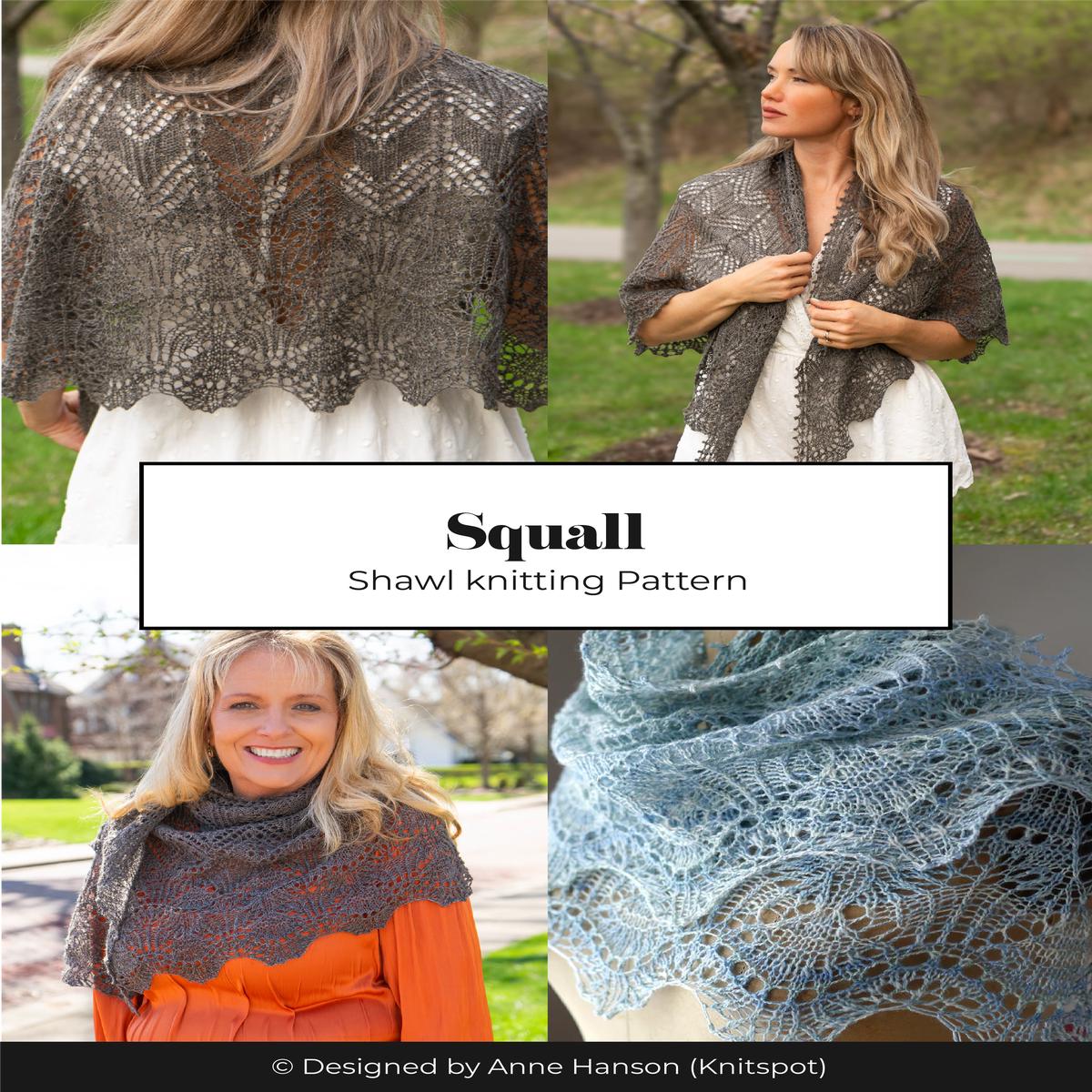 Squall  Shawl knitting pattern