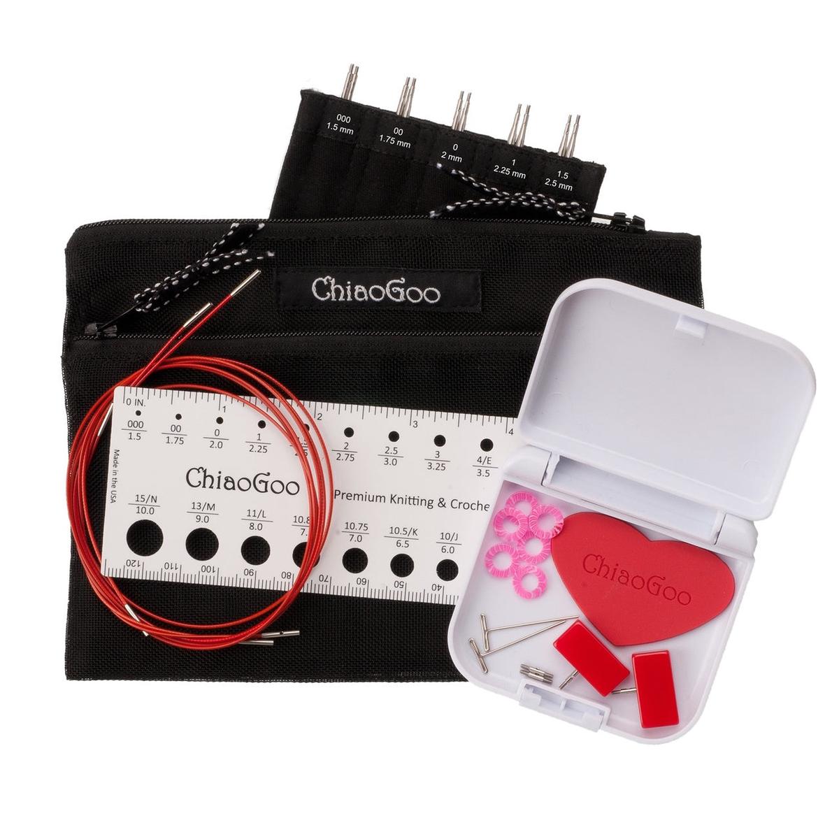 ChiaoGoo TWIST Red Lace Interchangeables Set, 4" Mini