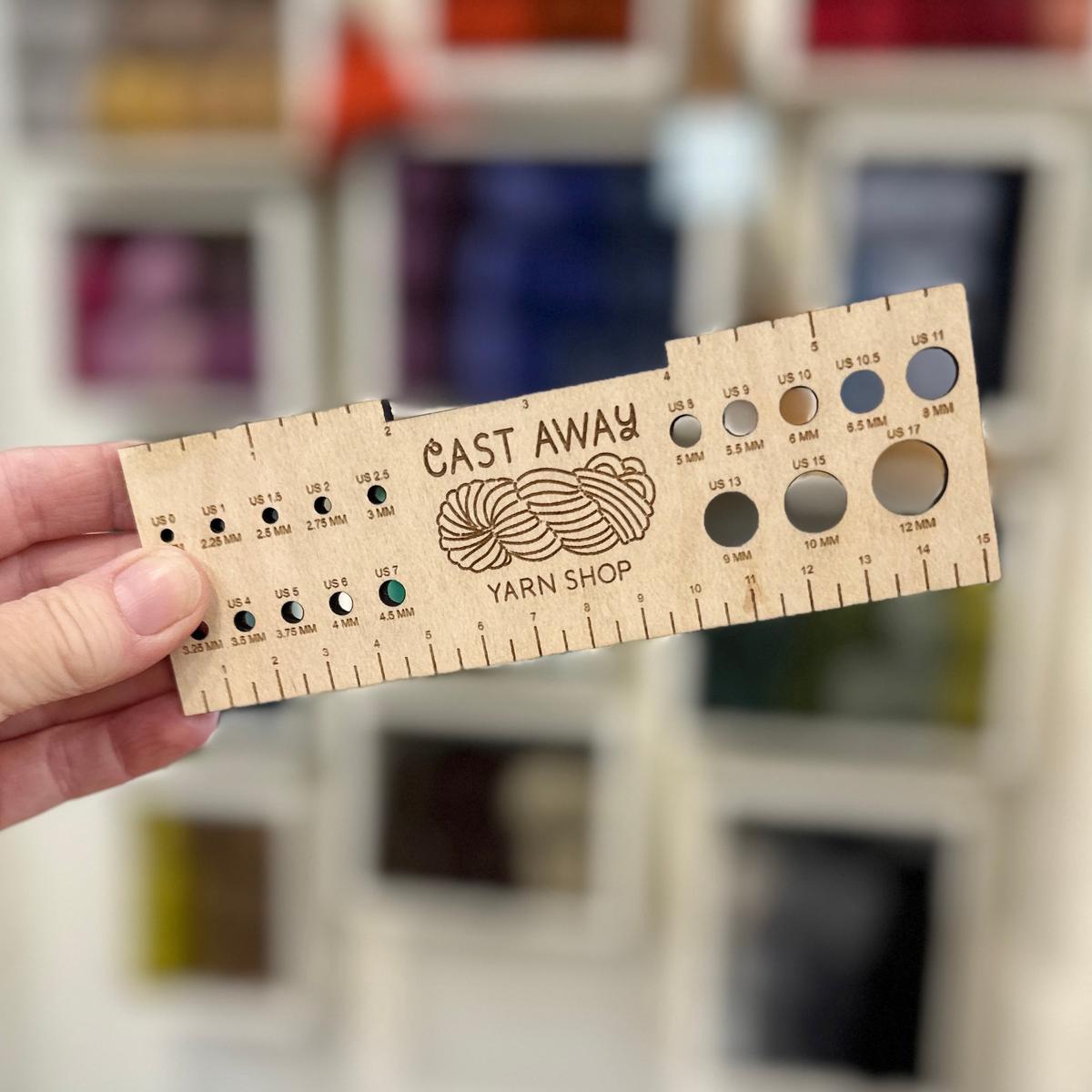 Cast Away Wooden Needle Gauge- 6"