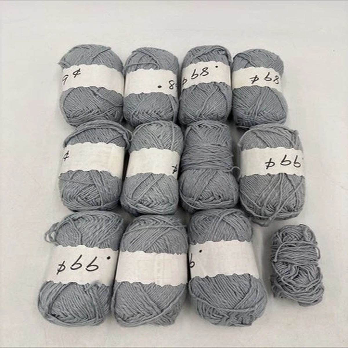 Yarn Gray Size 3 100% Cotton 590 Grams appx. 93 Yards