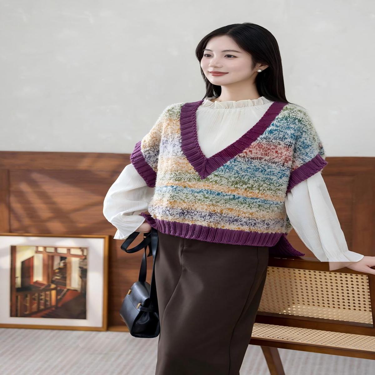 Colorflow Vest Knit Pattern