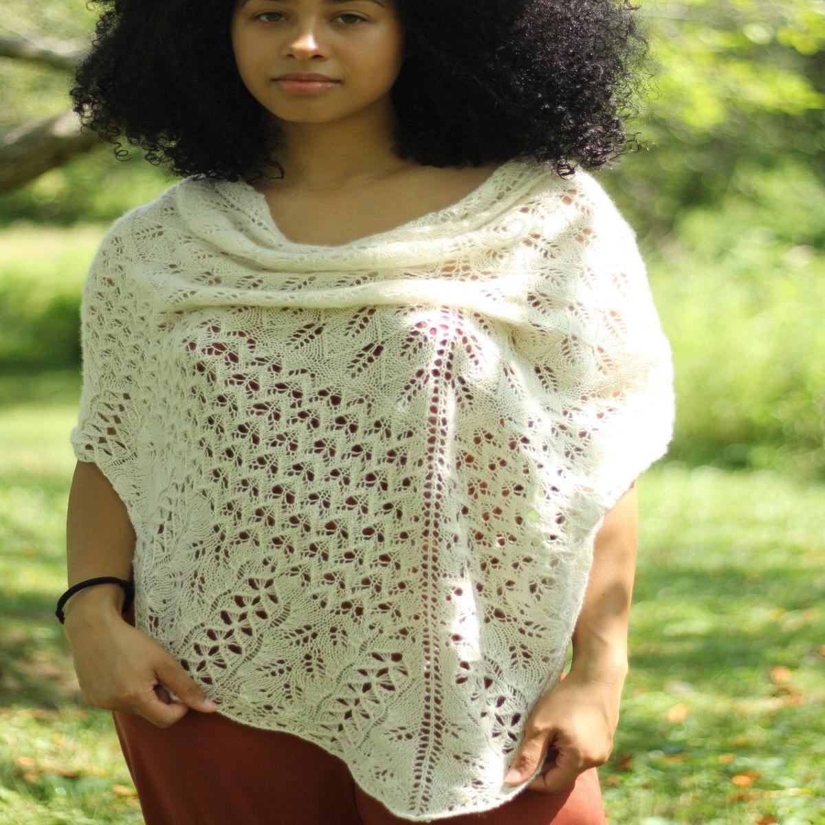 Bee Fields Triangle Shawl knitting pattern