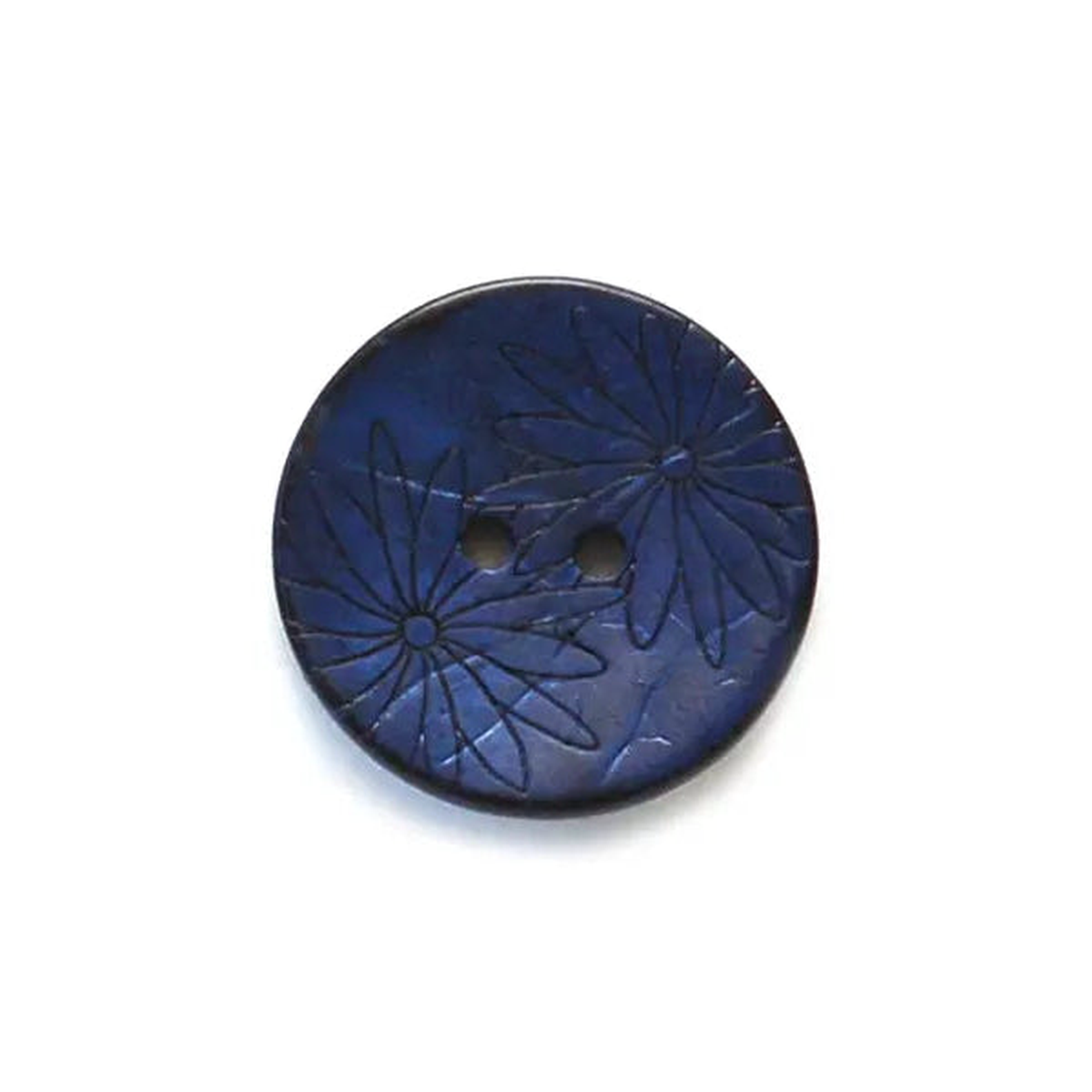 Coconut Etched Daisy Buttons