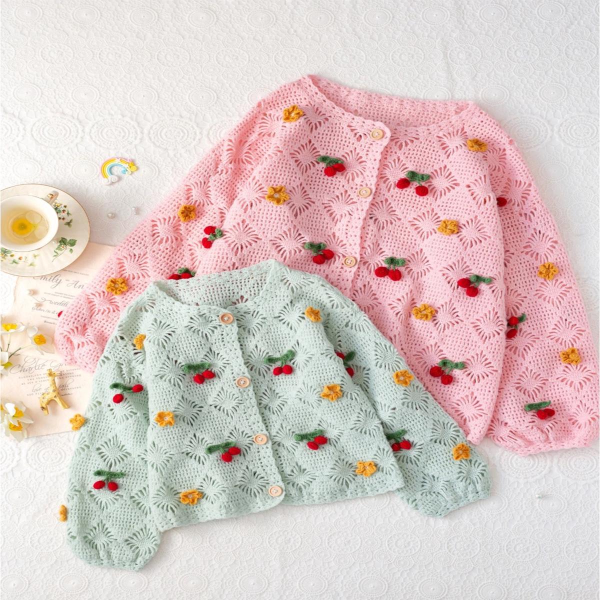 Cherry Blossom Cardigan Crochet Pattern
