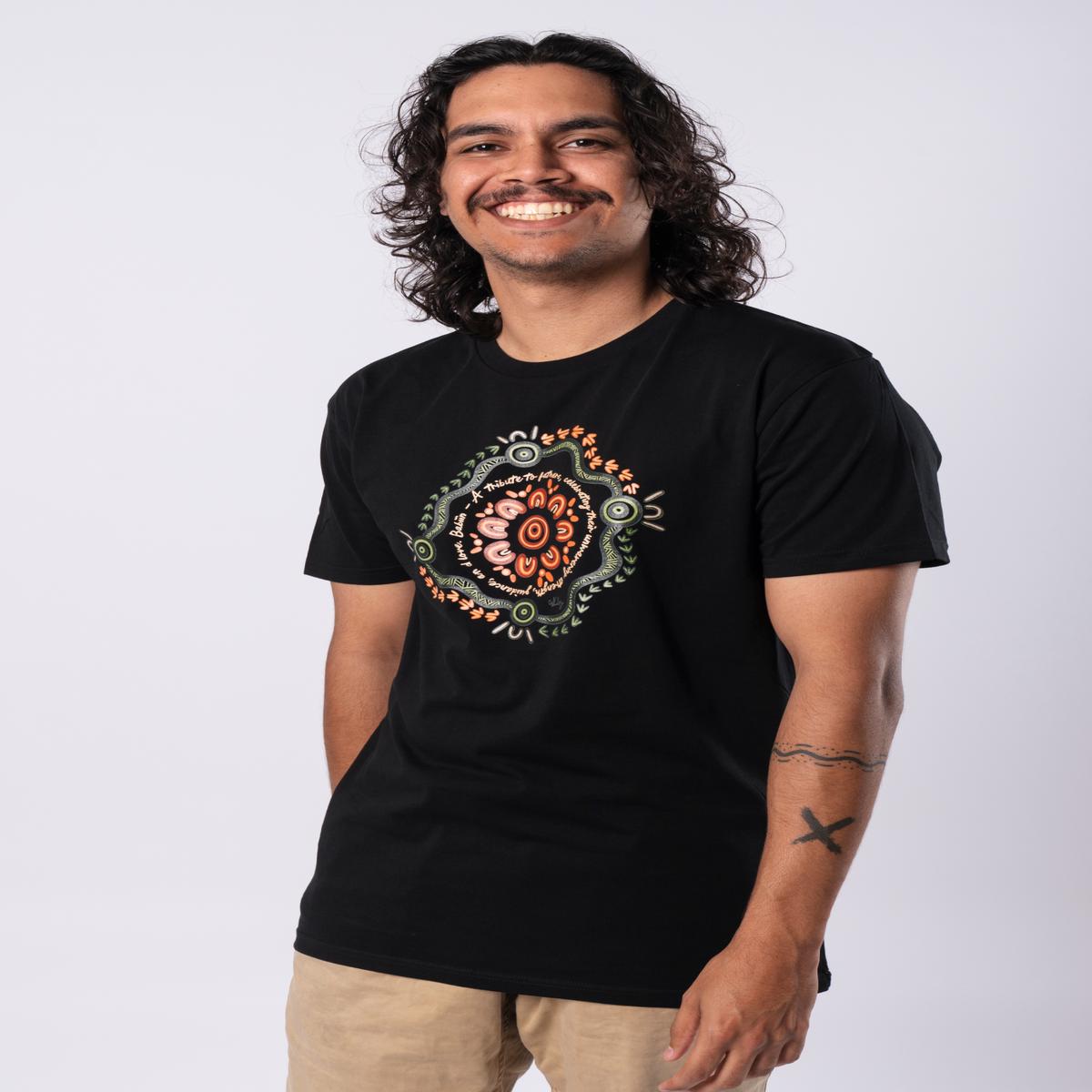 Babiin Black Cotton Crew Neck Mens T-Shirt
