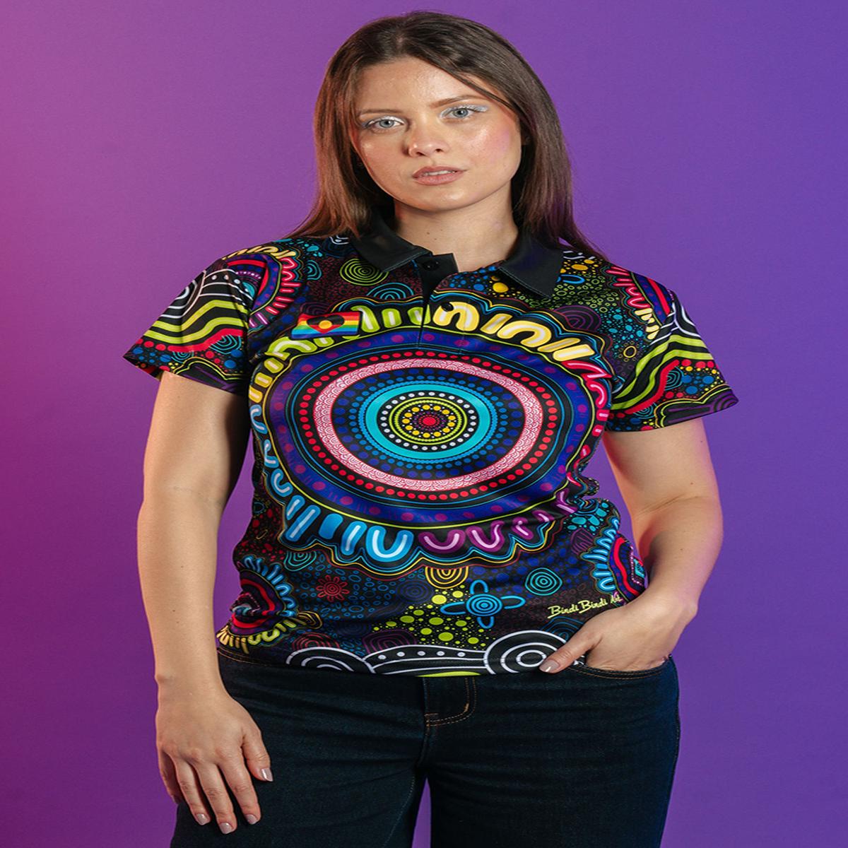 Together Women's Fitted Polo Shirt - Pride Worn Proudly